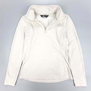 THE NORTH FACE 1/4 Zip Long Sleeve Fleece Sweater Jacket Gorpcore XS Ivory Cream